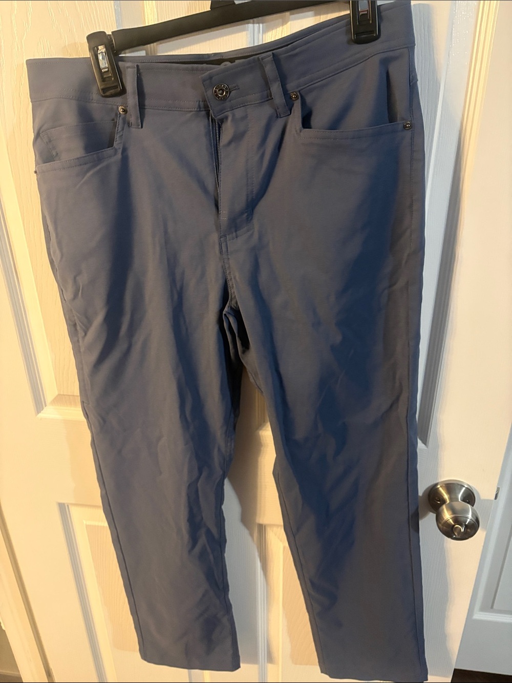 Gerry Weber Men's Slate Blue Straight Chinos